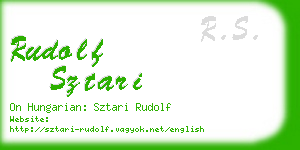 rudolf sztari business card